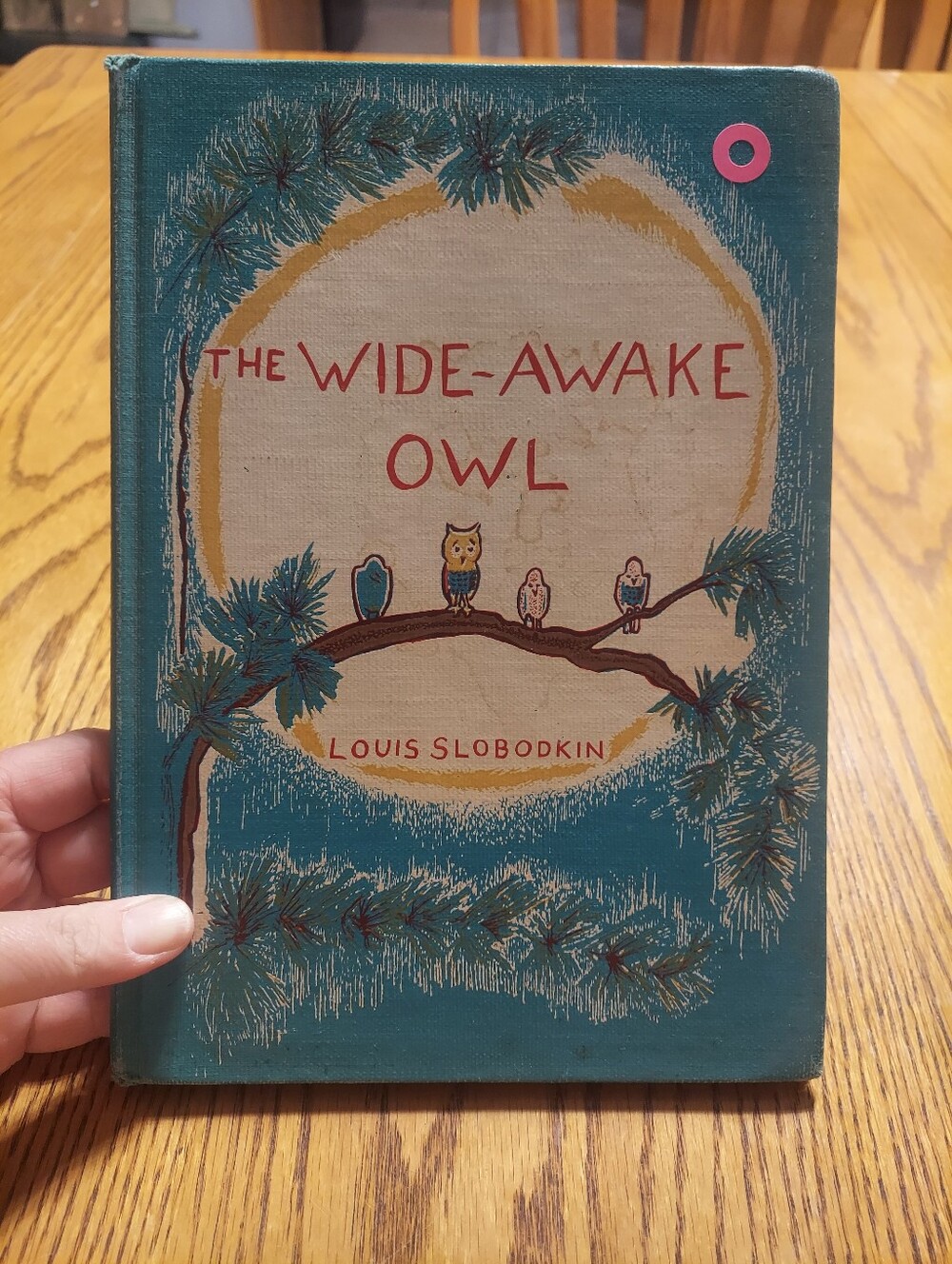 Vintage The Wide-Awake Owl Hardcover Book Louis Slobodkin Vintage Childrens